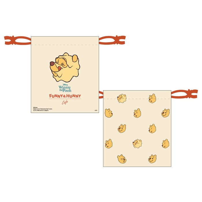 巾着(FUNNY FACE)税込1,320円(C)Disney.Based on the "Winnie the Pooh" works by A.A.Milne and E.H. Shepard.